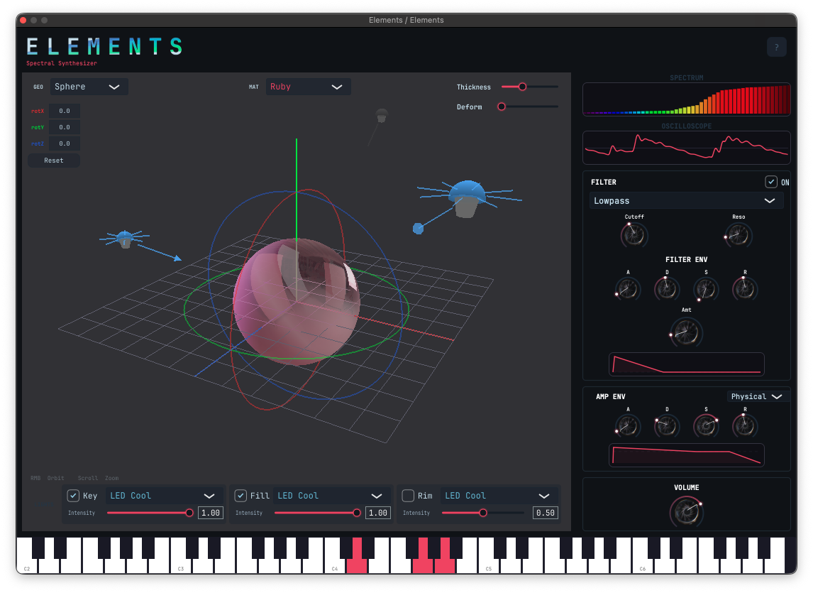 Elements — Lead patch: Sphere + Ruby